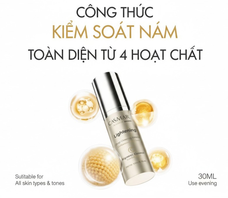 Serum Casmara Clarifying Cencontrated Serum Dưỡng Trắng Mờ Nám, Đều Màu Da Ban Đêm